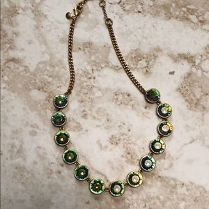 J. Crew Green Crystal necklace